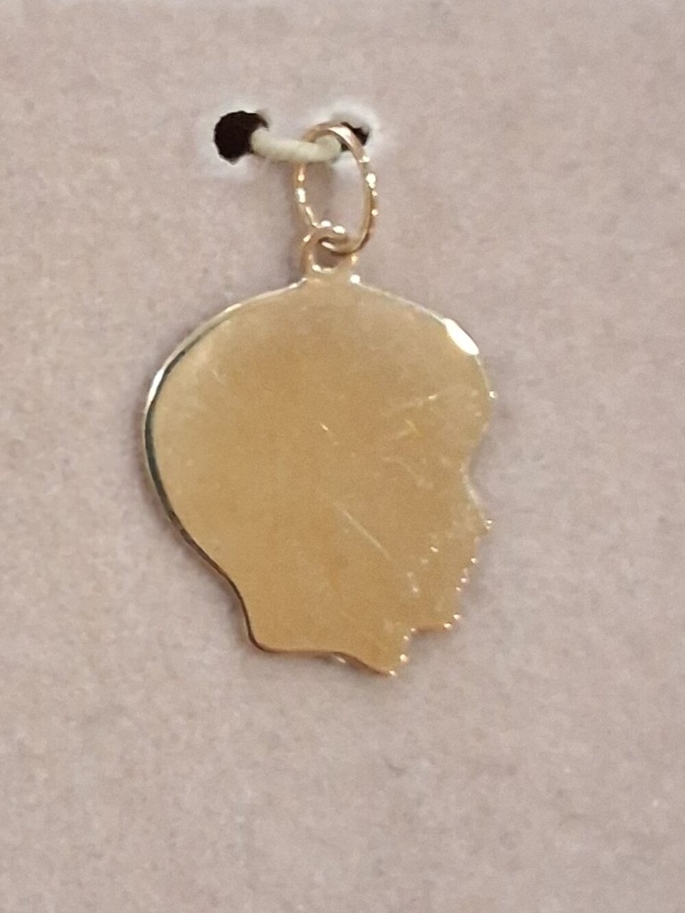Solid 14K gold Michael Anthony Mid-Century Boy Silhouette Charm Unegraved